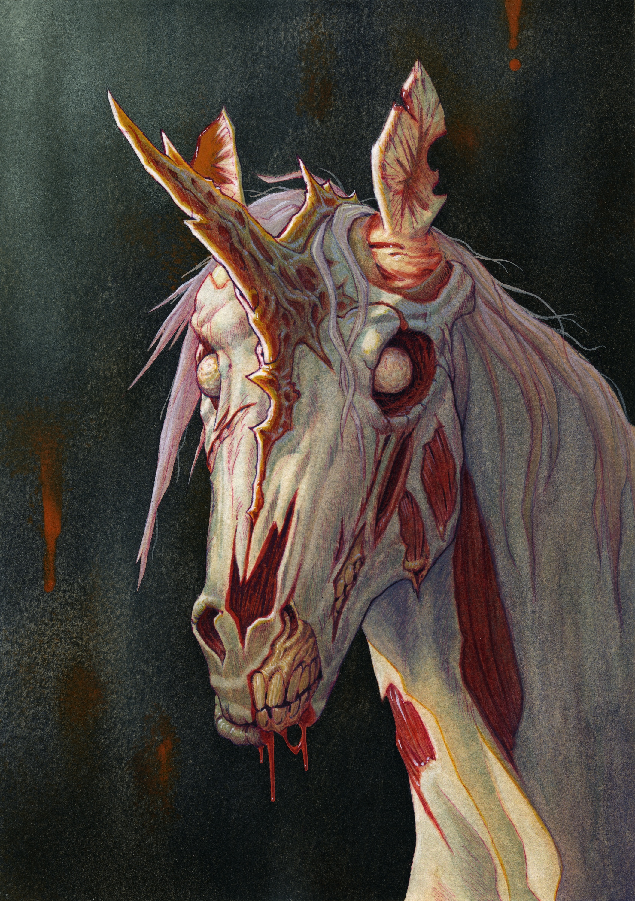 Une licorne zombie